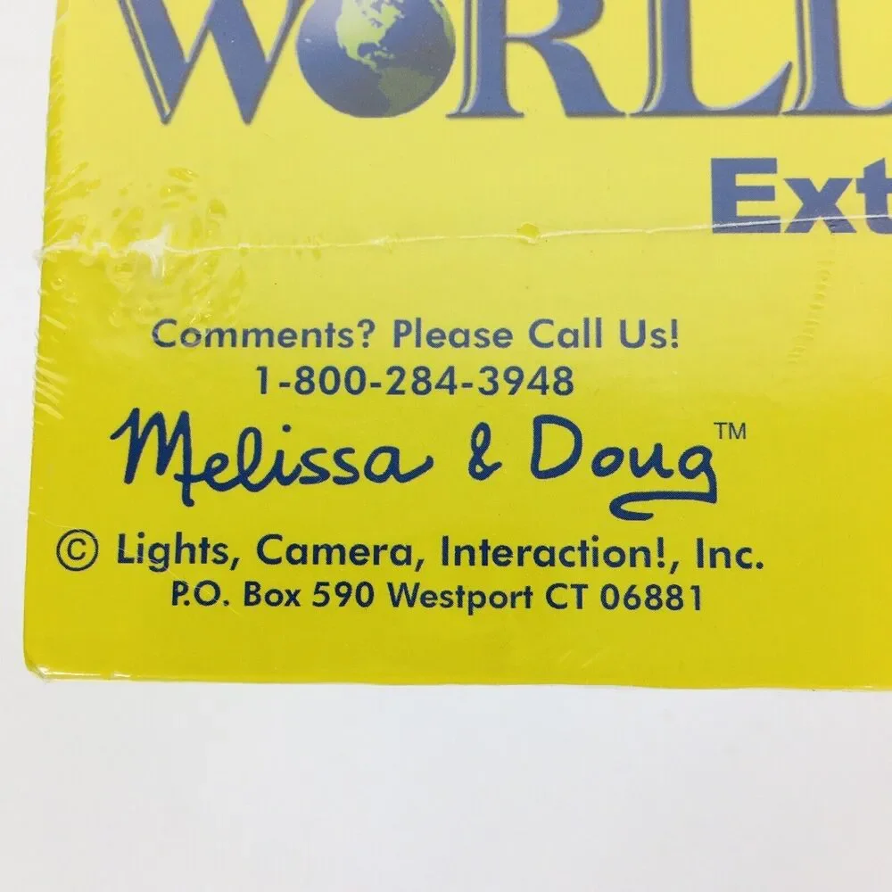Melissa & Doug Jumbo World Map Floor Puzzle Learning 33 Pieces 2'x3' NIB Sealed